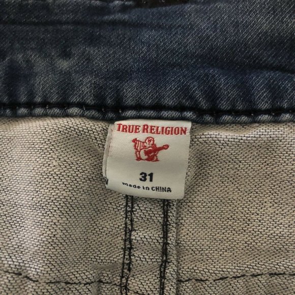 True Religion Relaxed Slim Geno Big T No Flap Straight Vintage Cosmos Jeans 31 - Picture 5 of 11